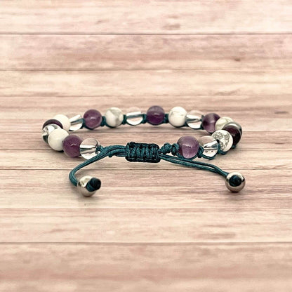 Bracelet bien-être mixte en pierres naturelles apaisantes