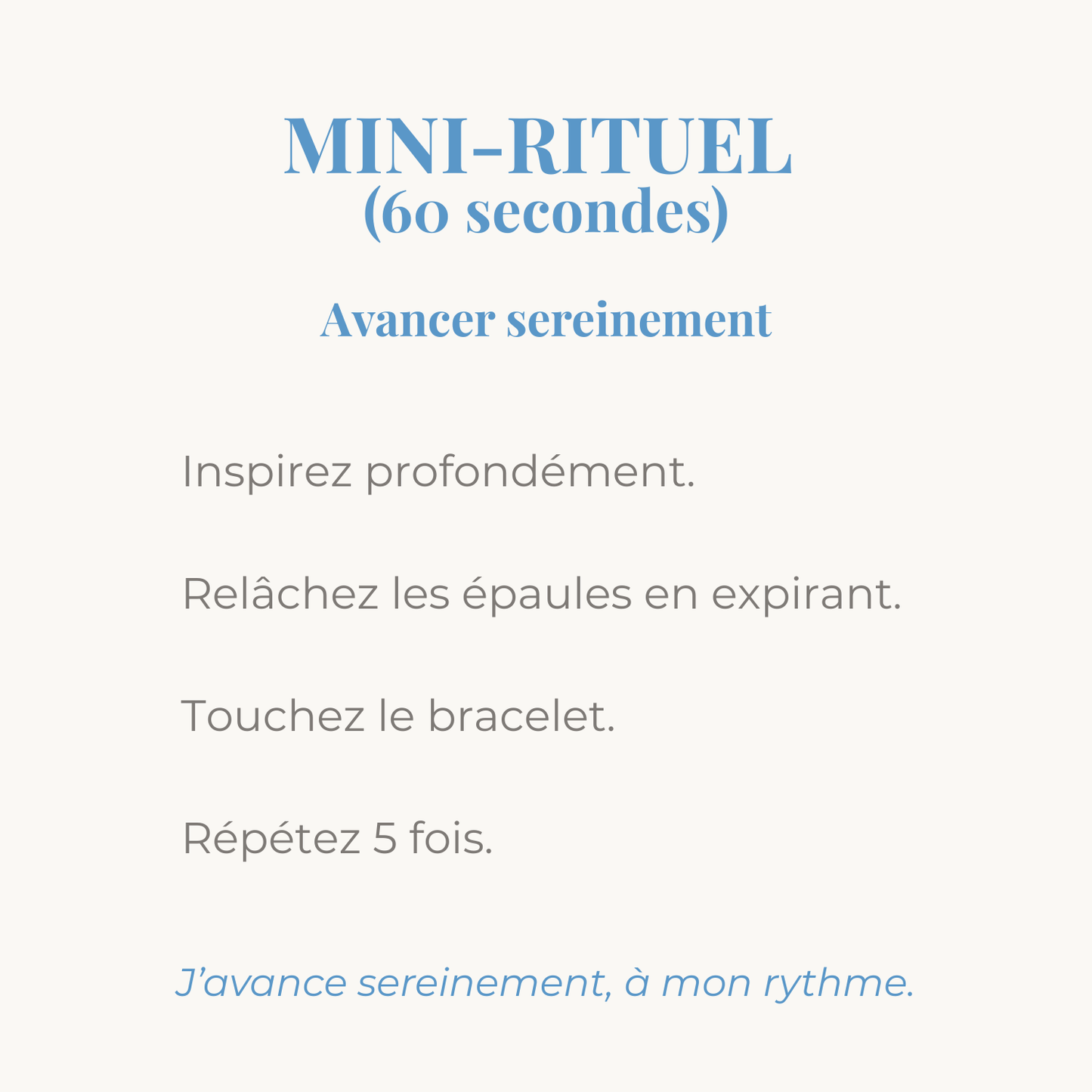 mini rituel avancer sereinement avec un bracelet en pierres naturelles