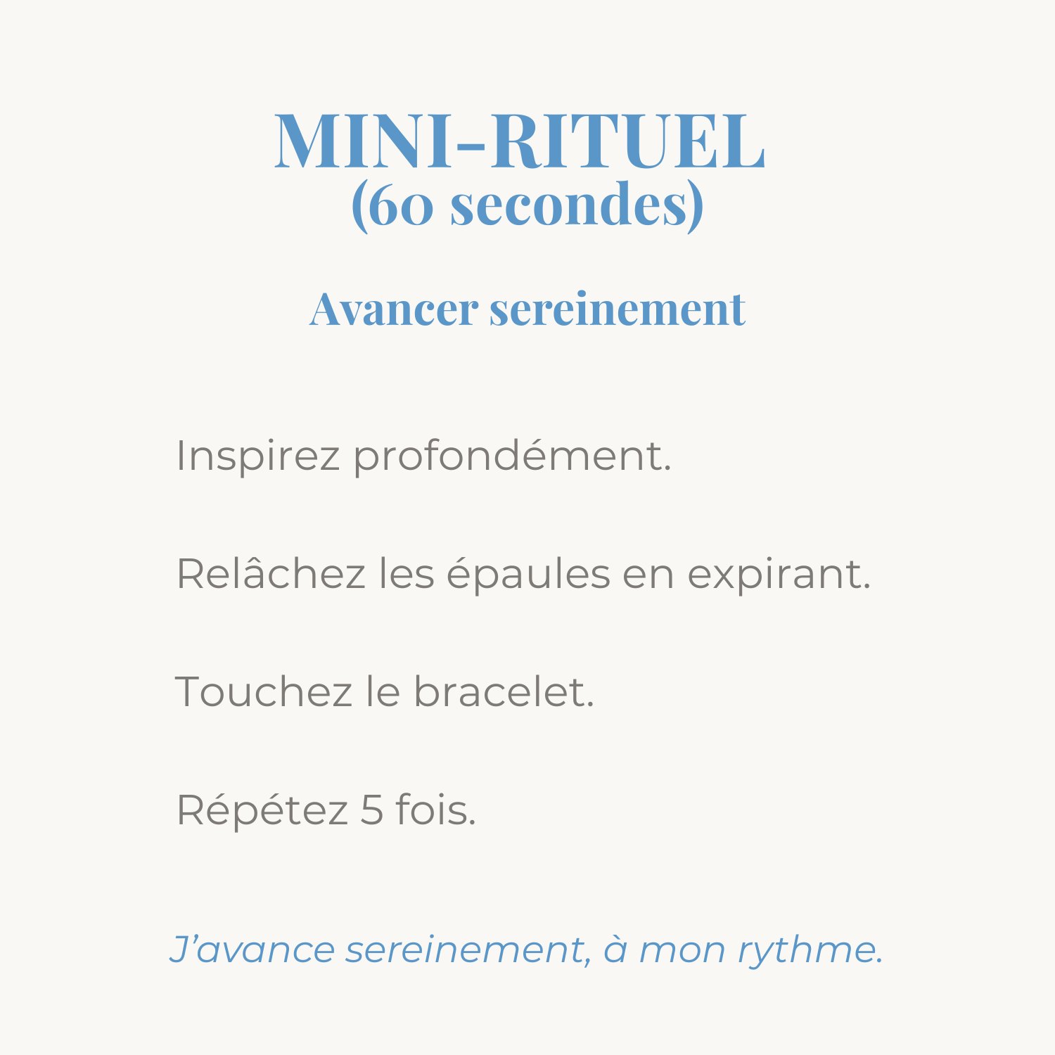 mini rituel avancer sereinement avec un bracelet en pierres naturelles