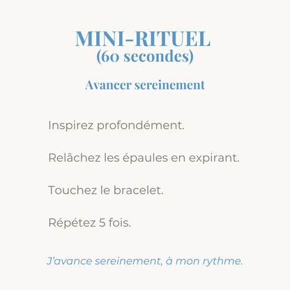 mini rituel avancer sereinement avec un bracelet en pierres naturelles