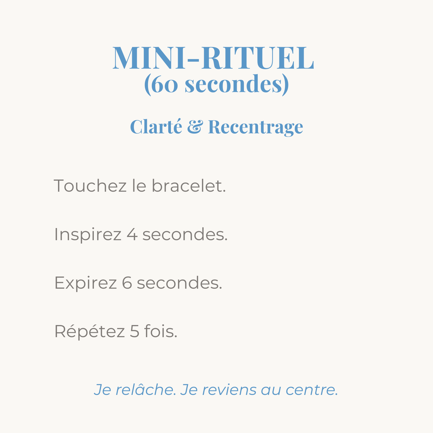 Mini rituel Clarté et Recentrage pour bracelet en pierres naturelles.