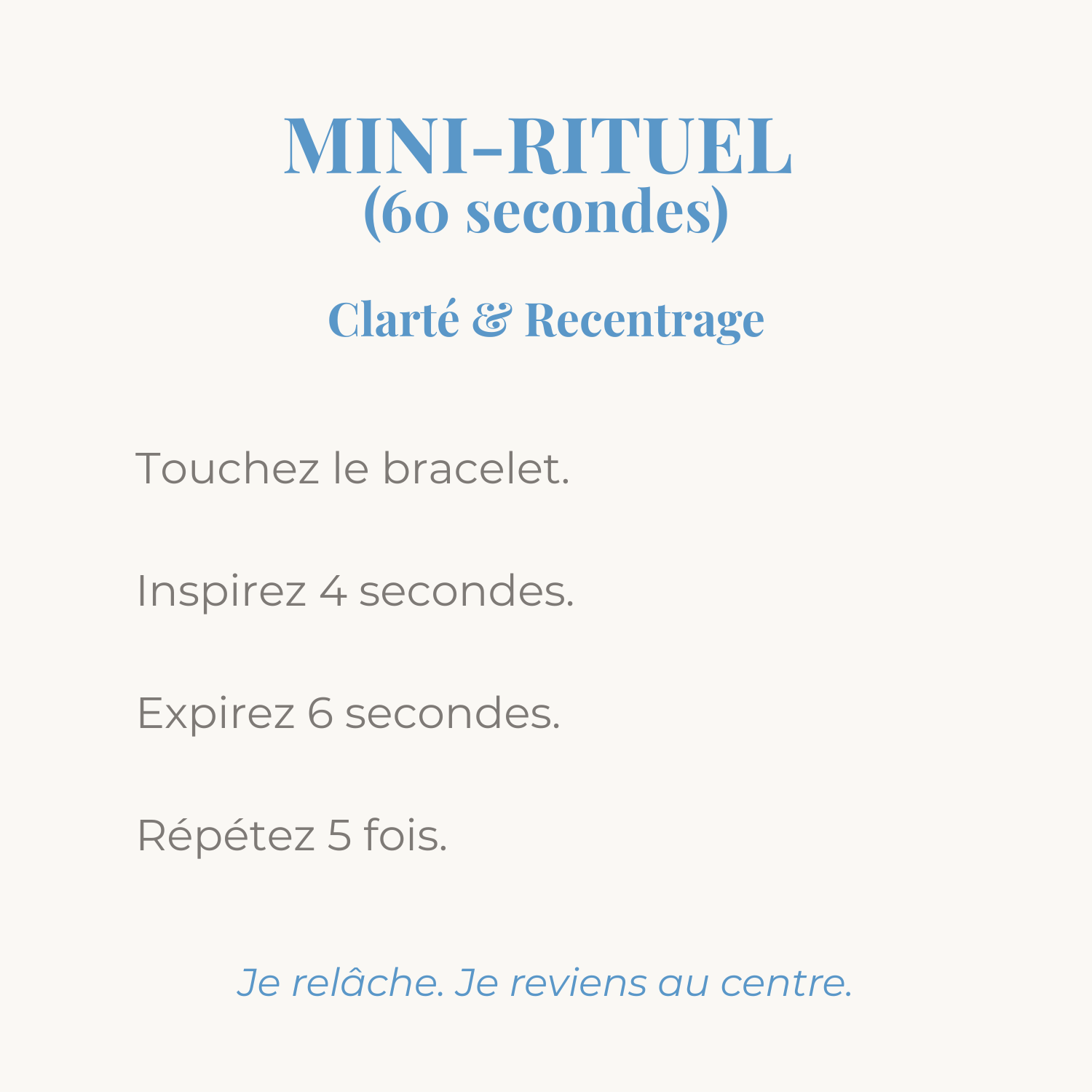 Mini rituel Clarté et Recentrage pour bracelet en pierres naturelles.