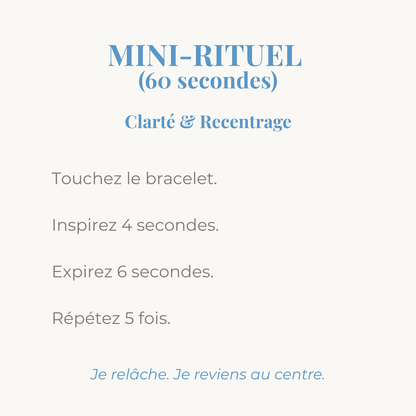 Mini rituel Clarté et Recentrage pour bracelet en pierres naturelles.