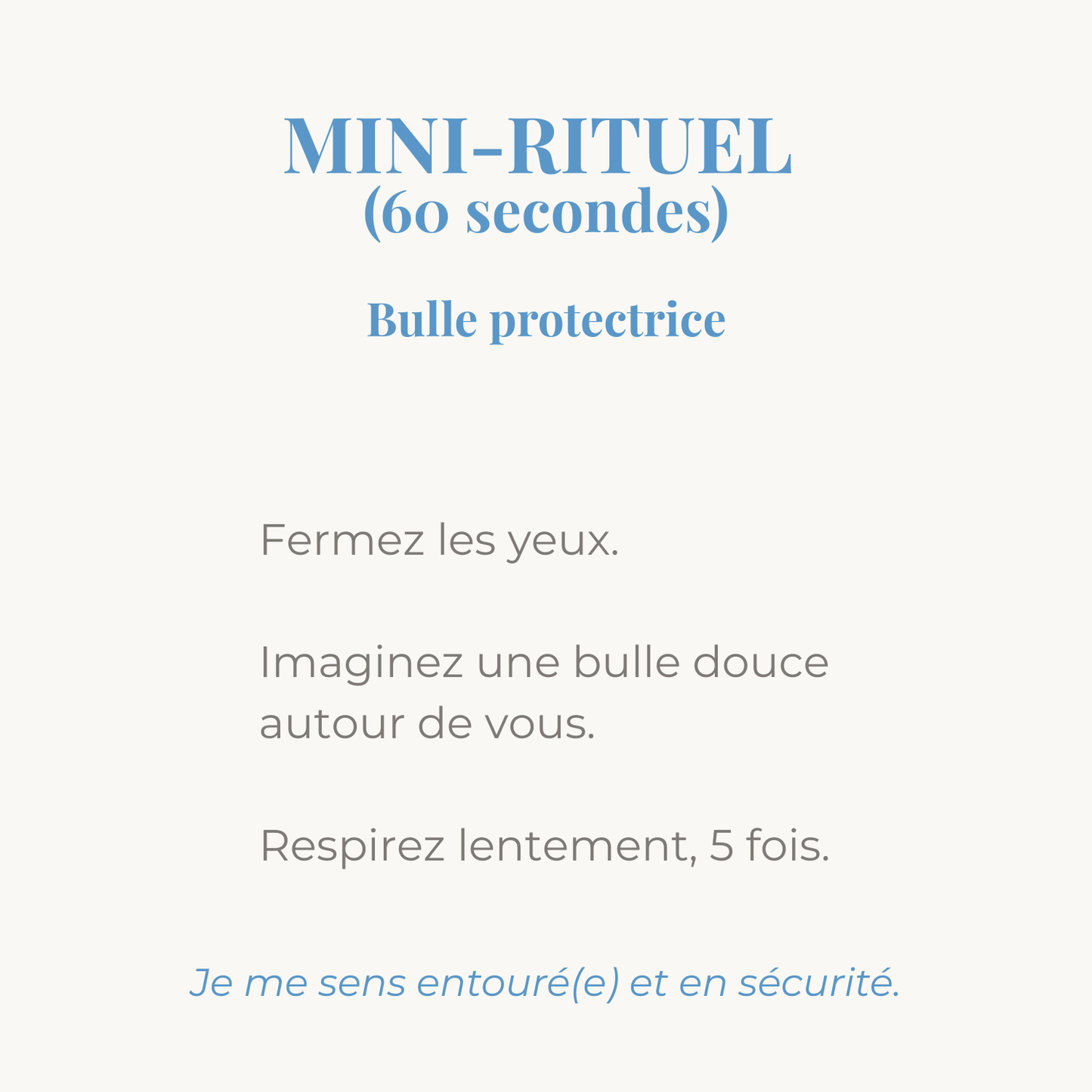 mini rituel bulle protectrice avec un bracelet en pierres naturelles