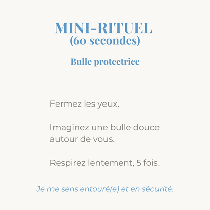 mini rituel bulle protectrice avec un bracelet en pierres naturelles