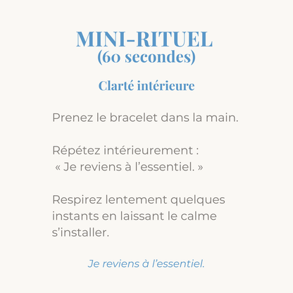 mini rituel clarte interieur pour accompagner votre bracelet en pierres naturelles
