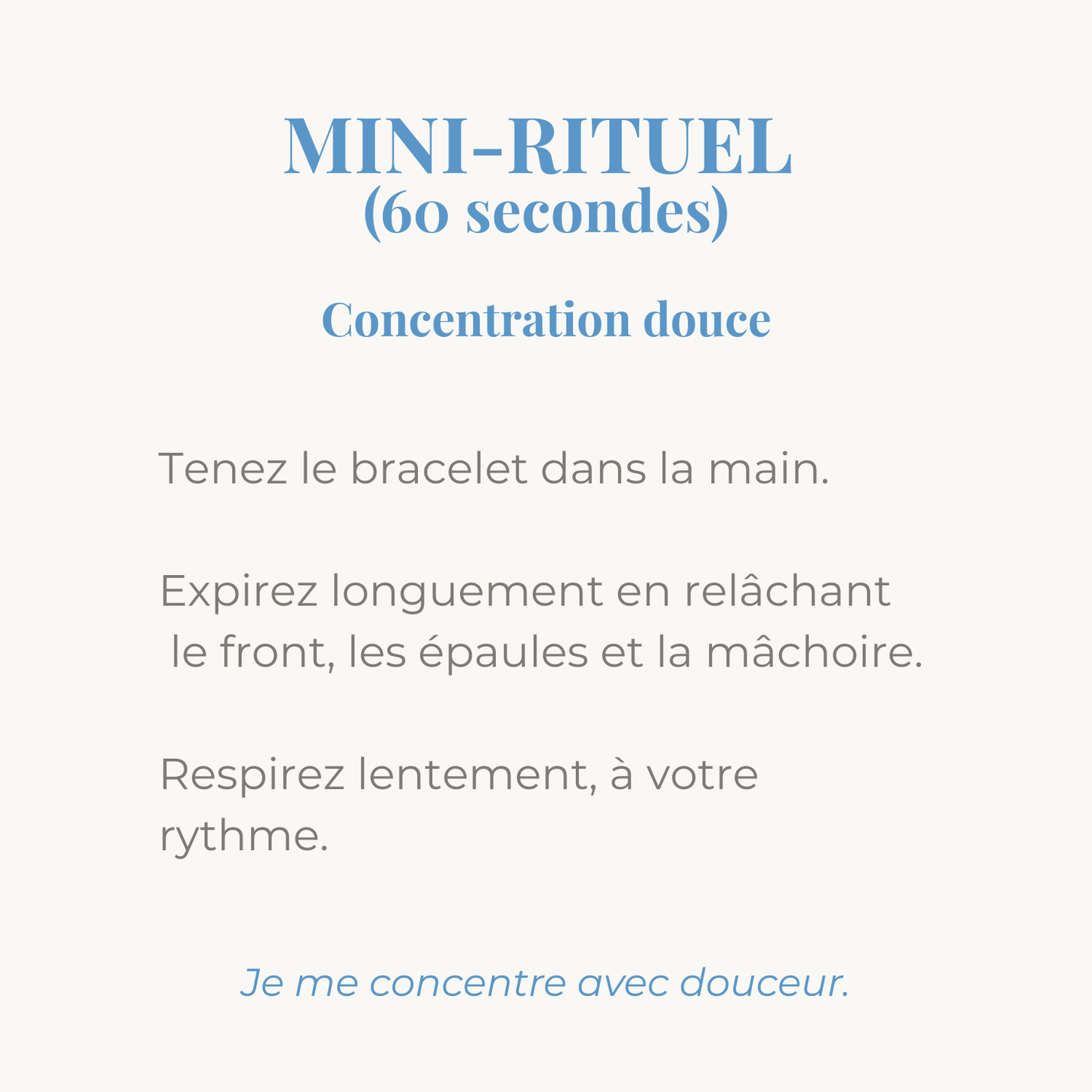 mini rituel concentration douce pour accompagner votre bracelet en pierres naturelles