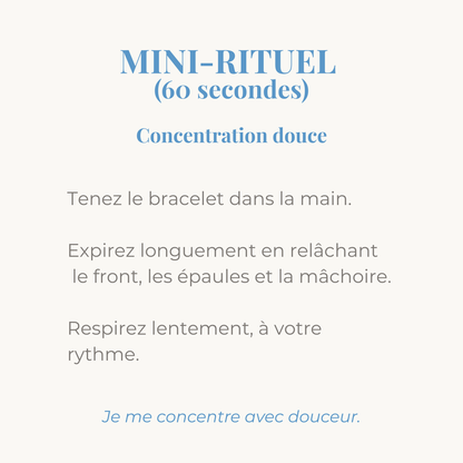 mini rituel concentration douce pour accompagner votre bracelet en pierres naturelles