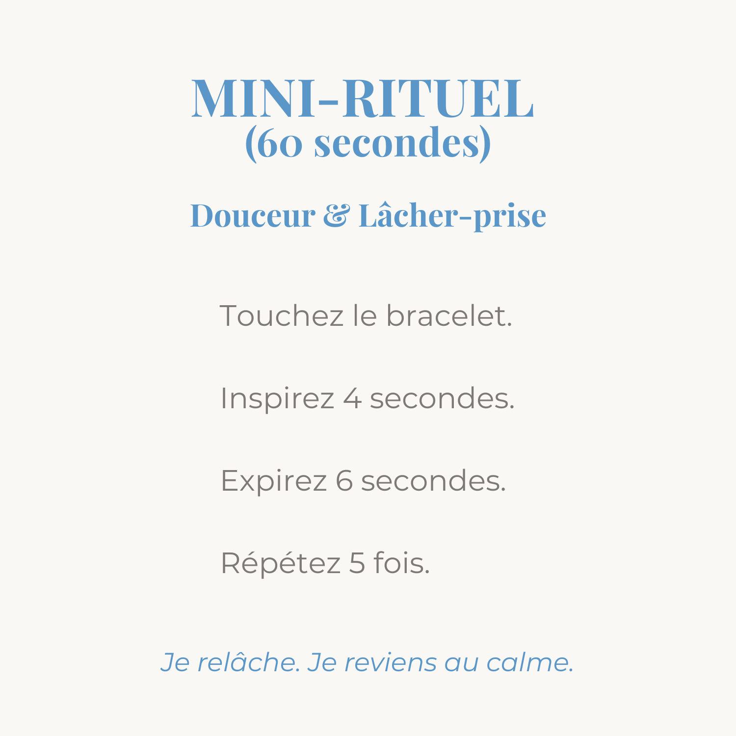 mini rituel douceur et lacher prise pour accompagner le bracelet en pierres naturelles