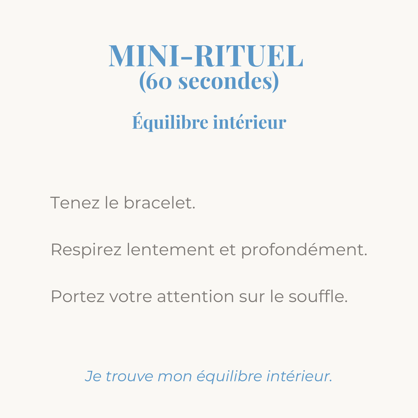 mini rituel equilibre interieur pour accompagner votre bracelet en pierres naturelles