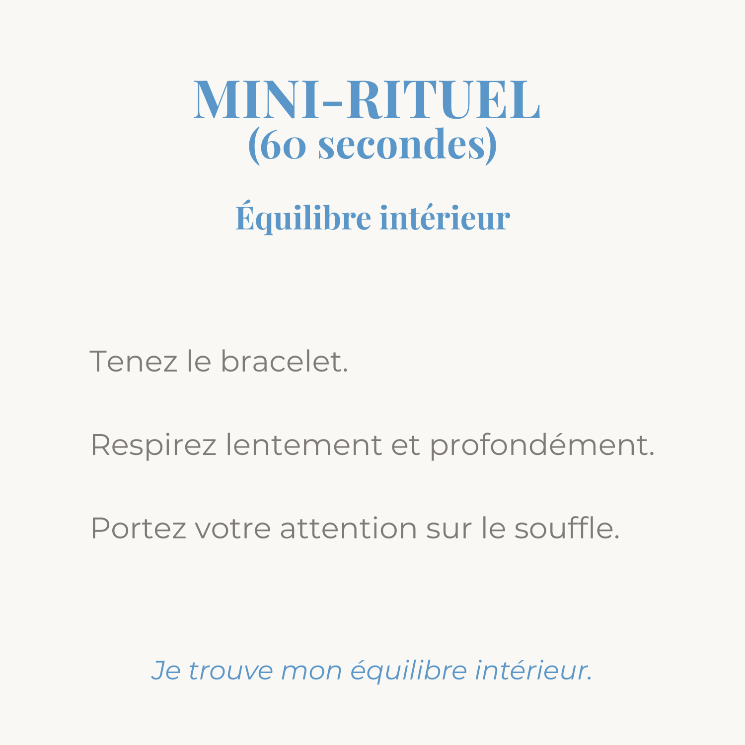 mini rituel equilibre interieur pour accompagner votre bracelet en pierres naturelles
