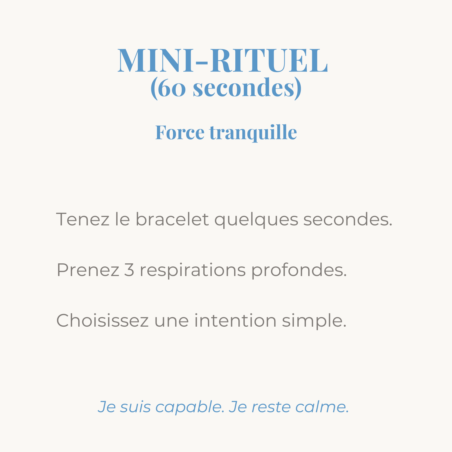 mini rituel force tranquille avec un bracelet en pierres naturelles