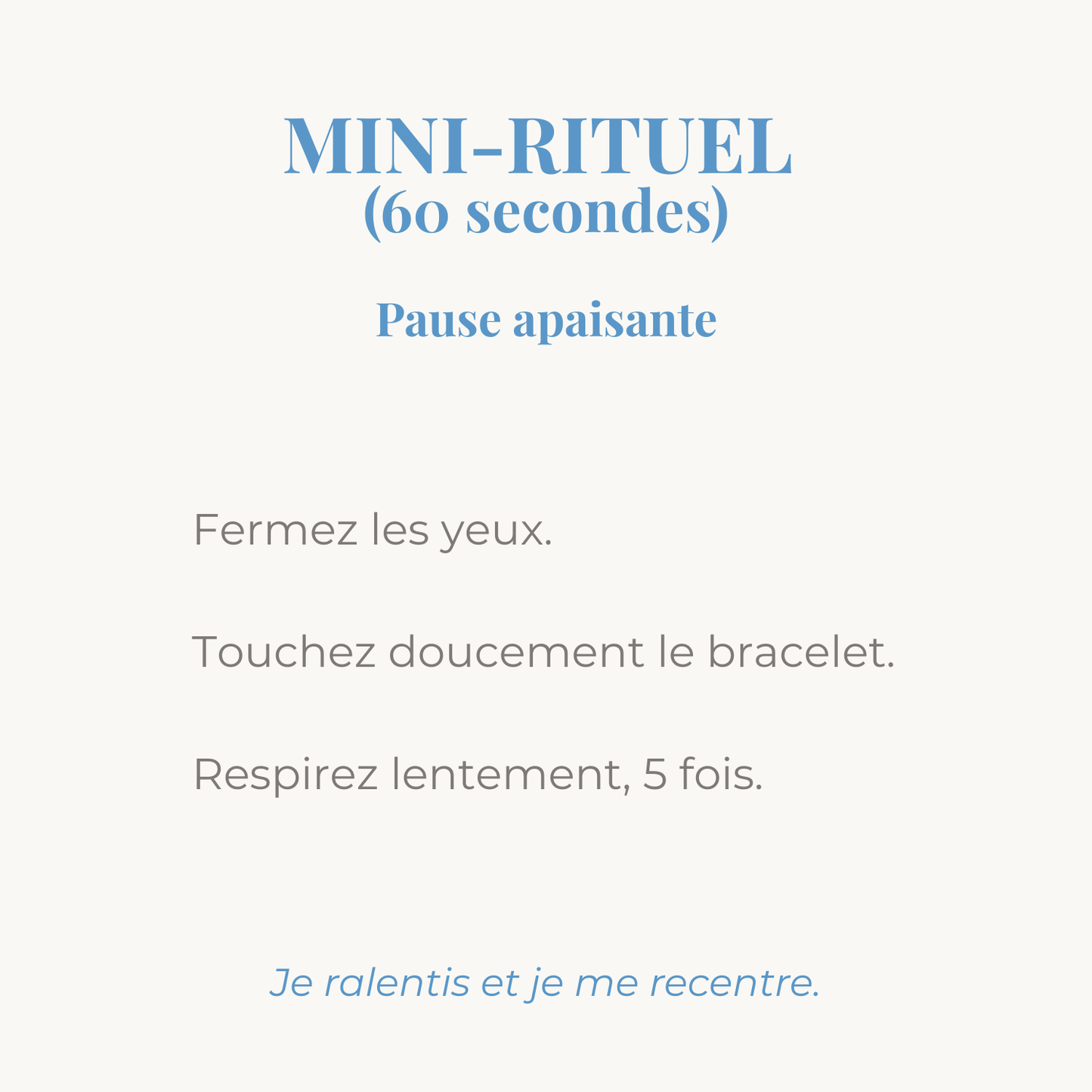 Mini-rituel Pause Apaisante, respiration 60 secondes