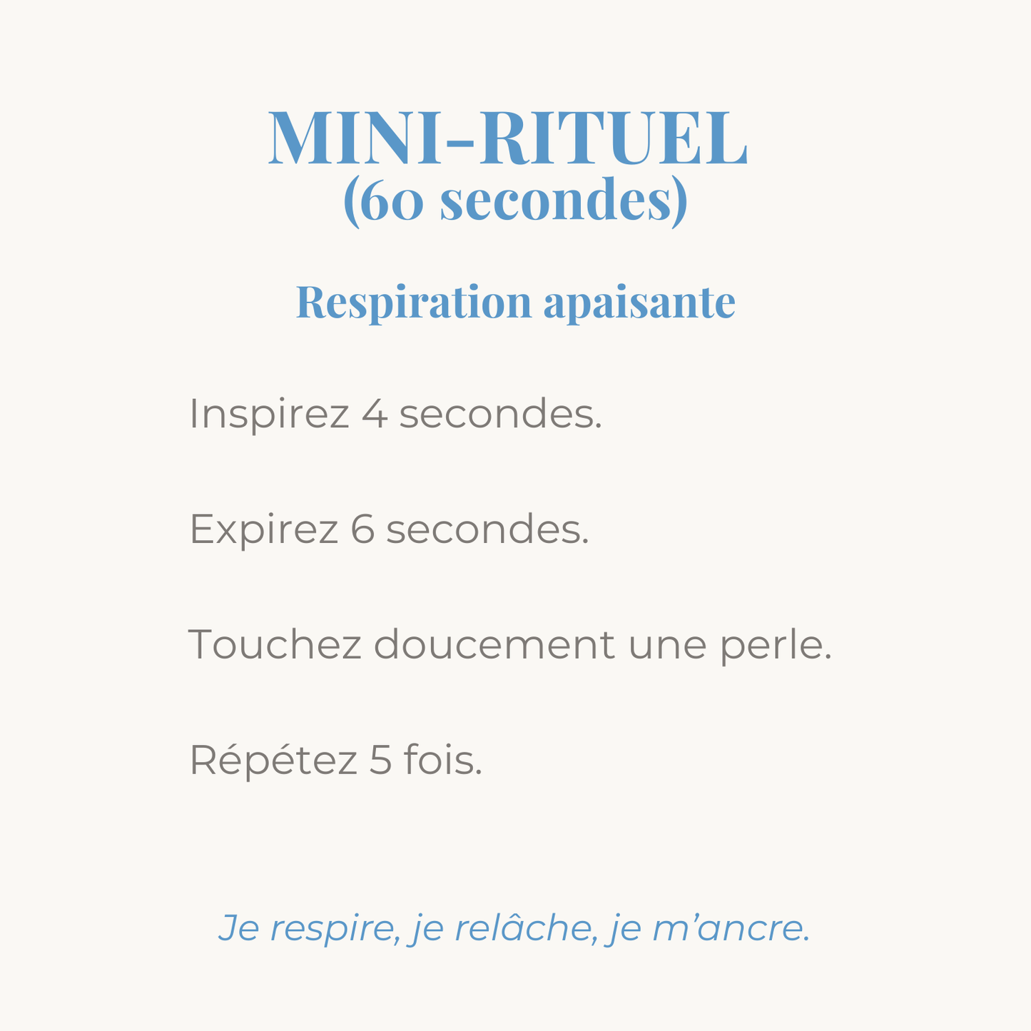 mini rituel respiration apaisante pour accompagner votre bracelet en pierres naturelles