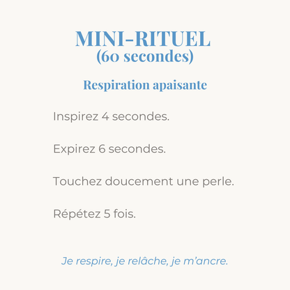 mini rituel respiration apaisante pour accompagner votre bracelet en pierres naturelles