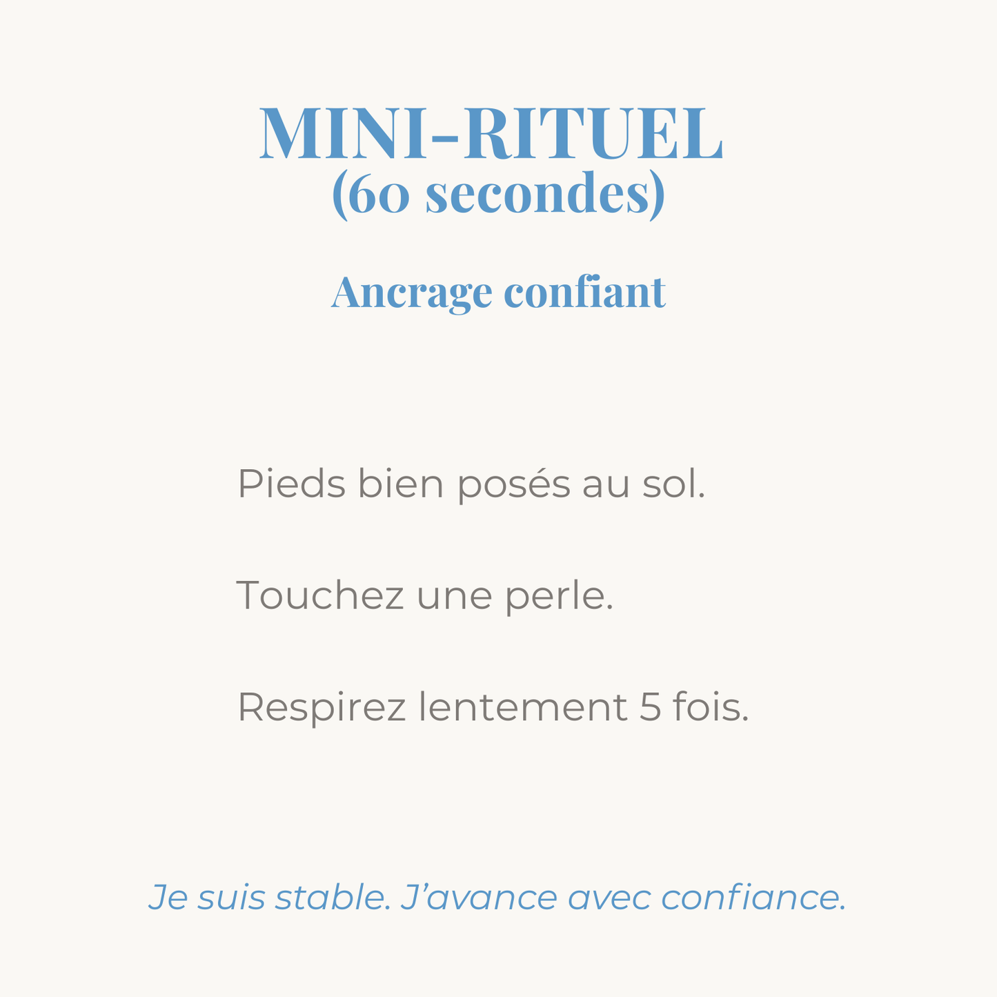 mini rituel ancrage confiant avec un bracelet en pierres naturelles