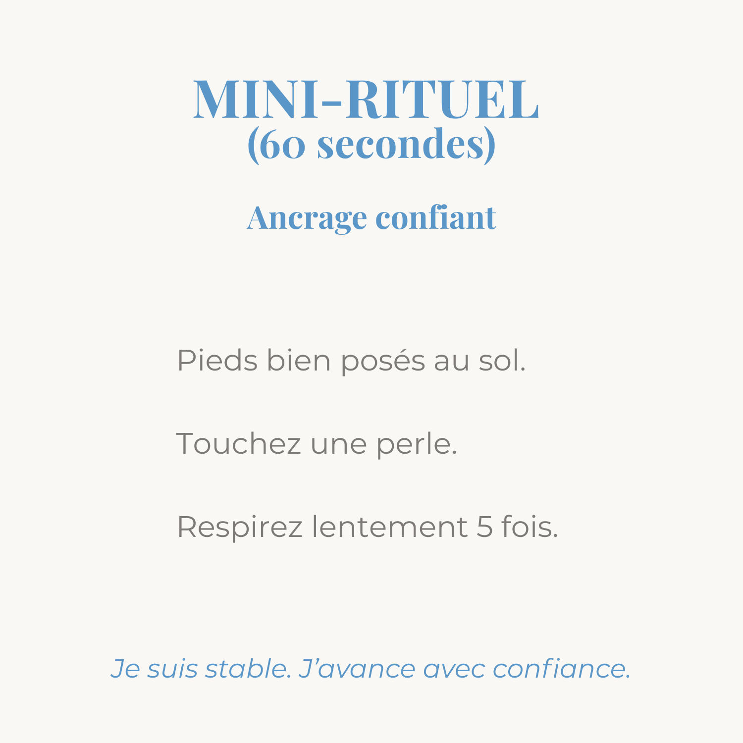 mini rituel ancrage confiant avec un bracelet en pierres naturelles
