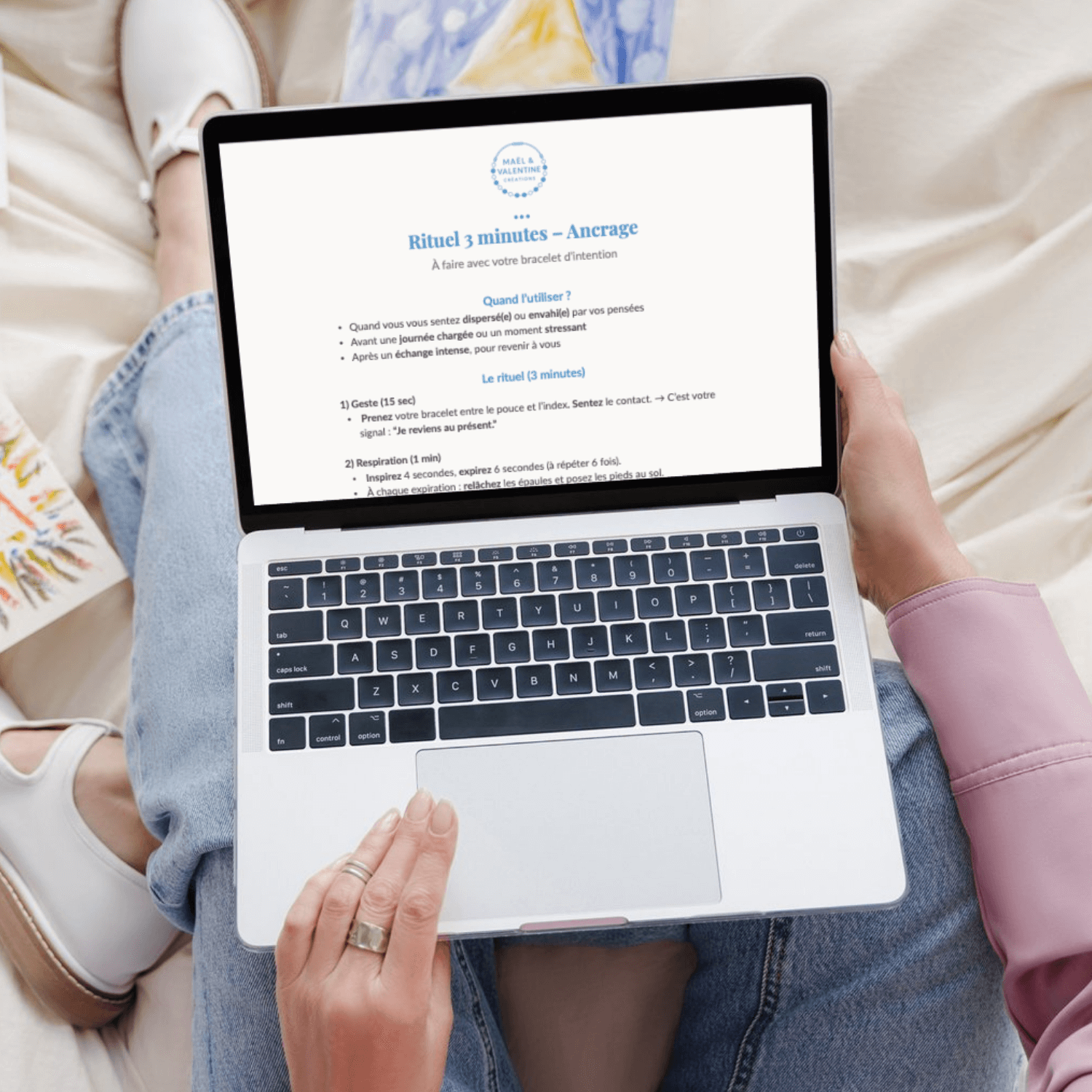 mockup de notre PDF Rituel 3 min Ancrage