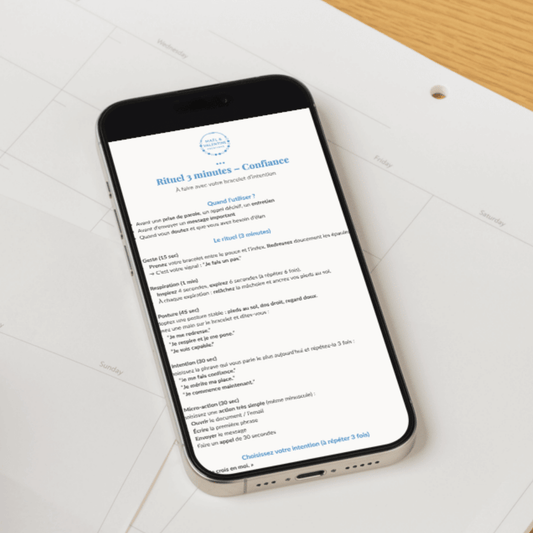 mockup de notre PDF Rituel 3 min Confiance