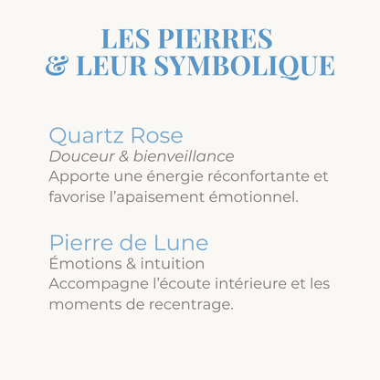 Les pierres de quartz rose, pierre de lune et leur symbolique.