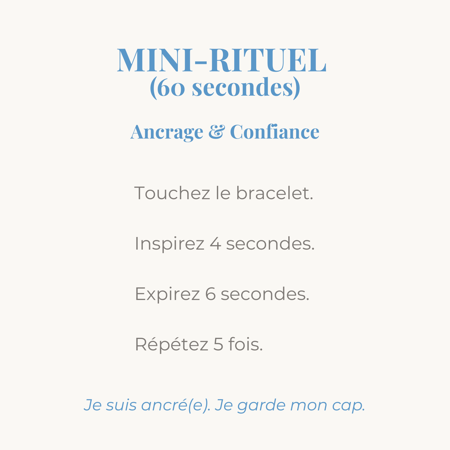 mini rituel ancrage et confiance pour accompagner le bracelet en pierres naturelles
