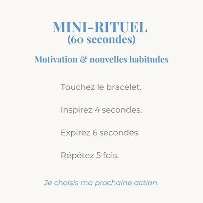 mini rituel motivation et nouvelles habitudes pour accompagner votre bracelet en pierres naturelles