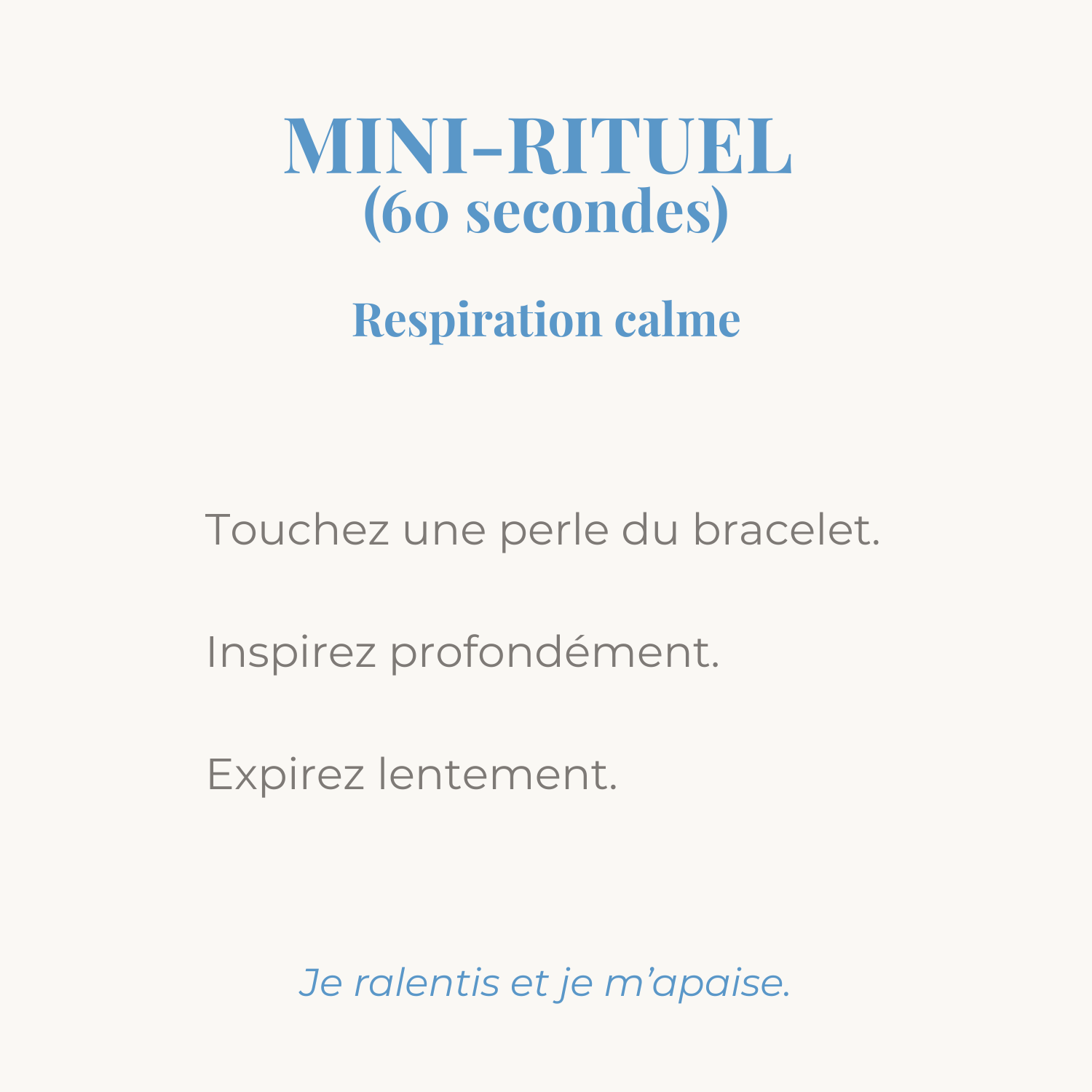 Mini-rituel Respiration Calme, 60 secondes